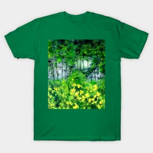 Lush Green Forest acrylic painting T-Shirt